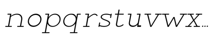 Jill Type Italic Extra Light Font LOWERCASE