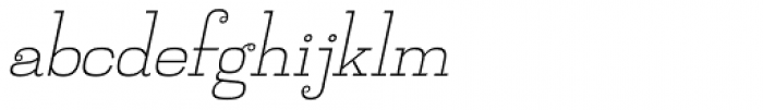 Jillsville UltraLight Italic Font LOWERCASE