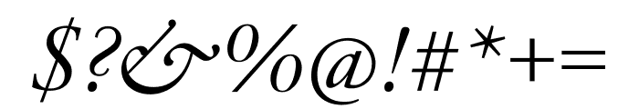 JJannon Italic Font OTHER CHARS