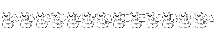 JLR Bearly There Font UPPERCASE