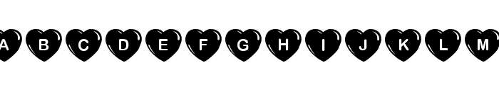 JLR Simple Hearts Font UPPERCASE