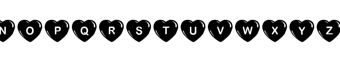 JLR Simple Hearts Font LOWERCASE