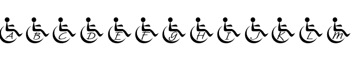 JLR Wheelchair Font LOWERCASE