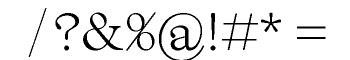 JLLimpetGranite Thin Font OTHER CHARS