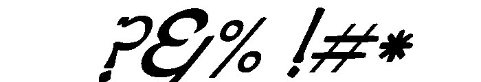 JMHPoudre-Italic Font OTHER CHARS