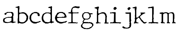 JMHTypewriter-Thin Font LOWERCASE