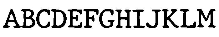 JMHTypewriterdry-Regular Font UPPERCASE