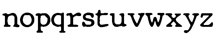 JMHTypewriterdry-Regular Font LOWERCASE