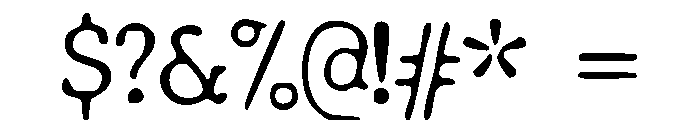 JMHTypewriterdry-Thin Font OTHER CHARS