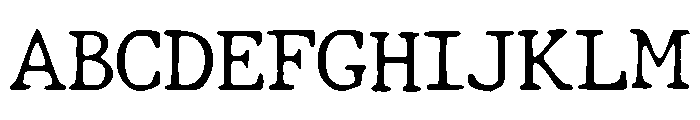 JMHTypewriterdry-Thin Font UPPERCASE