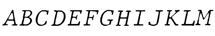 JMHTypewritermonoFine-Italic Font UPPERCASE