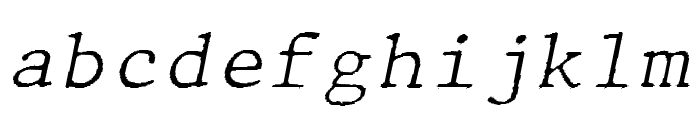JMHTypewritermonoFine-Italic Font LOWERCASE
