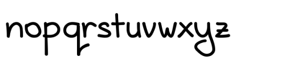 JM Handwritten Bold Font LOWERCASE