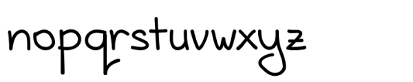 JM Handwritten Medium Font LOWERCASE
