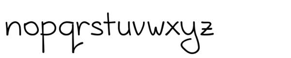 JM Handwritten Regular Font LOWERCASE