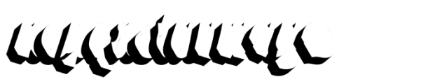JM Malta Script Extrude Shadow Font LOWERCASE