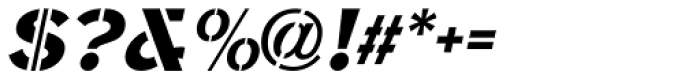 JNL Turntable Stencil Oblique Font OTHER CHARS