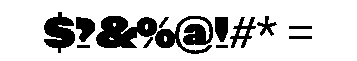 Joc Heavy Font OTHER CHARS