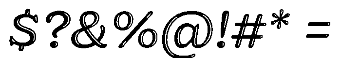 Jovie Glow Medium Italic Font OTHER CHARS