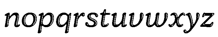 Jovie Glow Medium Italic Font LOWERCASE