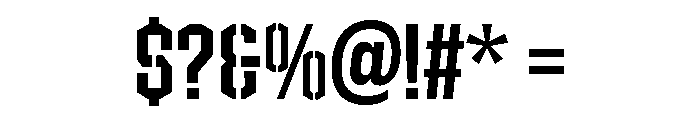 JohanssonRegular Stencil Font OTHER CHARS