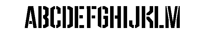 JohanssonRegular Stencil Font UPPERCASE