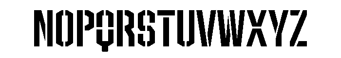 JohanssonRegular Stencil Font LOWERCASE