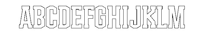 Johanssonfamily RegularOutlineSlab Font UPPERCASE