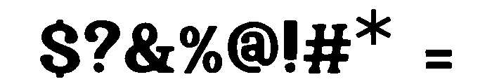 Jolly Block Font OTHER CHARS