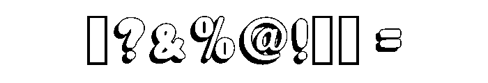 Jolly Outline Regular Font OTHER CHARS