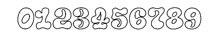 JollyPop Outline Font OTHER CHARS