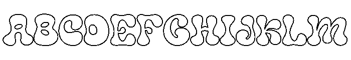 JollyPop Outline Font UPPERCASE