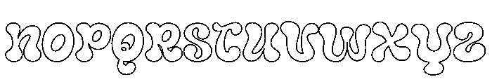 JollyPop Outline Font UPPERCASE