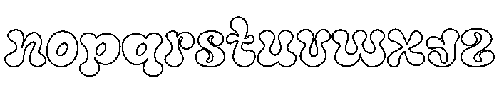 JollyPop Outline Font LOWERCASE