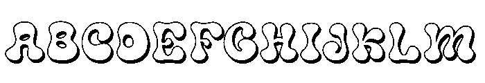 JollyPop Shadow Font UPPERCASE