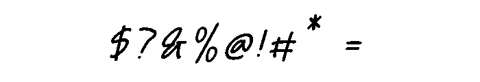Joybright Italic Font OTHER CHARS