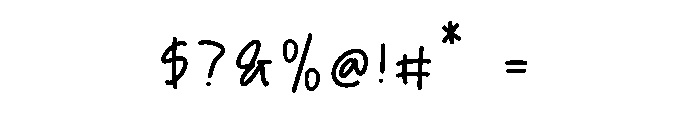 Joybright Font OTHER CHARS
