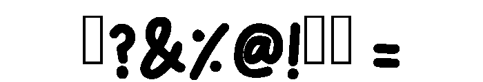 Joyful Cheerful Regular Font OTHER CHARS