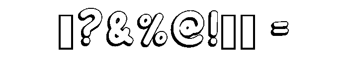 Joyful Outline Regular Font OTHER CHARS