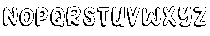 Joyful Outline Regular Font LOWERCASE