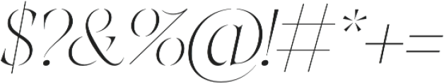 Joane Stencil Thin Italic otf (100) Font OTHER CHARS