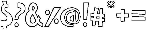 Jokers Outline otf (400) Font OTHER CHARS