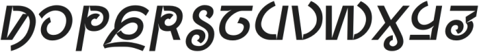 Jolan Oblique SemiBold otf (600) Font UPPERCASE