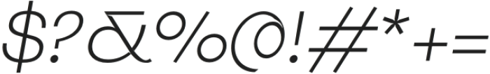 Jolan Oblique UltraLight otf (300) Font OTHER CHARS
