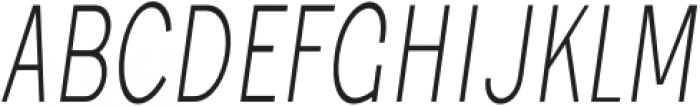Jollin Family Thin Narrow Italic otf (100) Font UPPERCASE