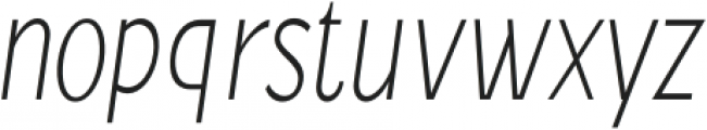 Jollin Family Thin Narrow Italic otf (100) Font LOWERCASE