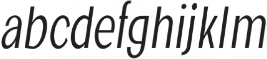 Jollin Family UltraLight Narrow Italic otf (300) Font LOWERCASE