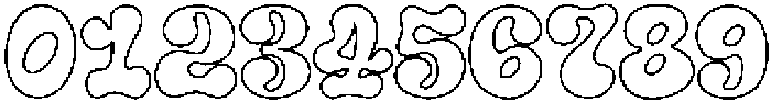 JollyPop Outline ttf (400) Font OTHER CHARS