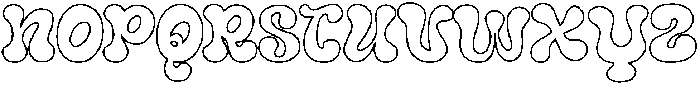JollyPop Outline ttf (400) Font UPPERCASE