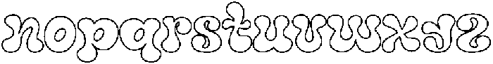 JollyPop Outline ttf (400) Font LOWERCASE
